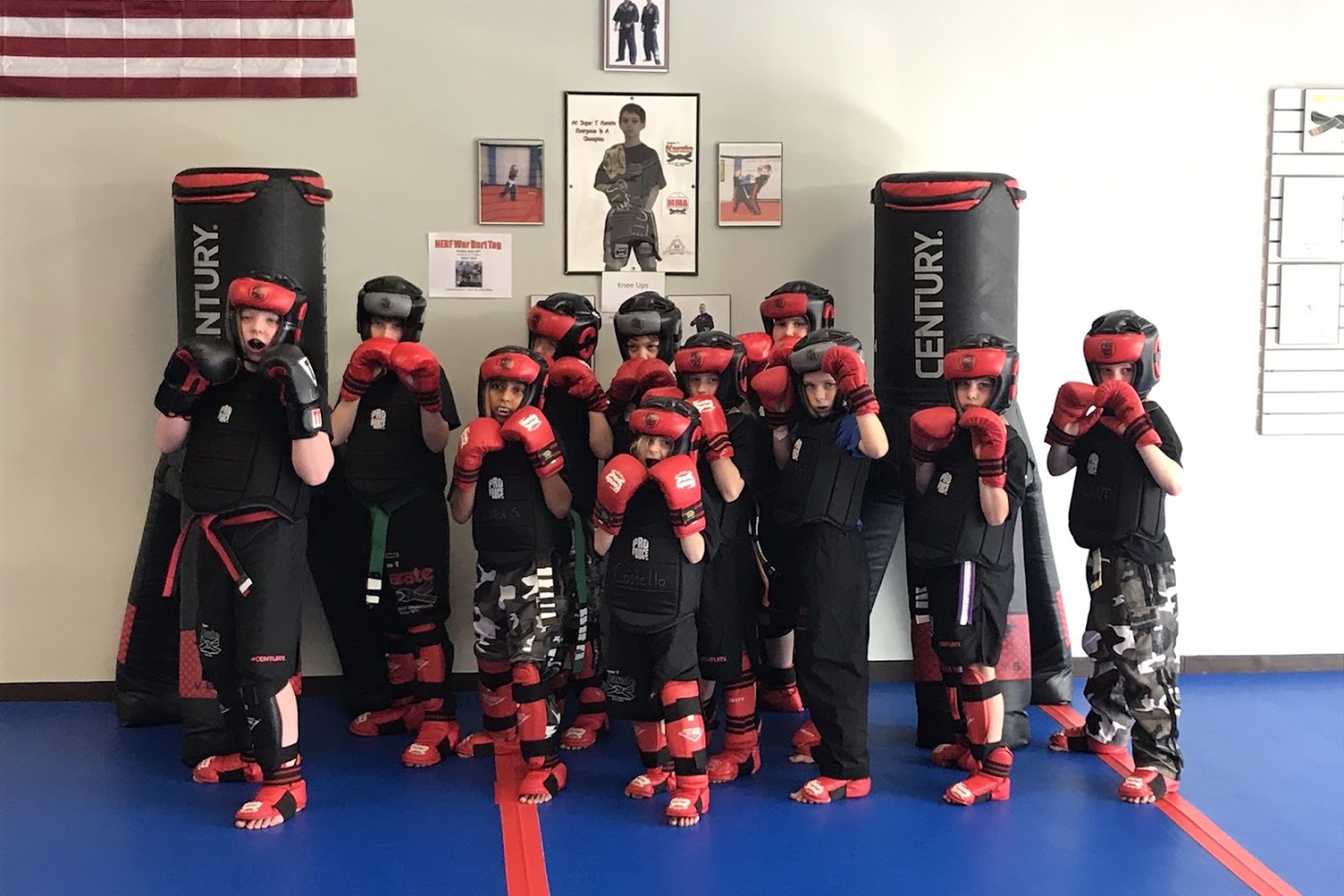 Is Your Child students training together at Super T Karate in Grand Rapids