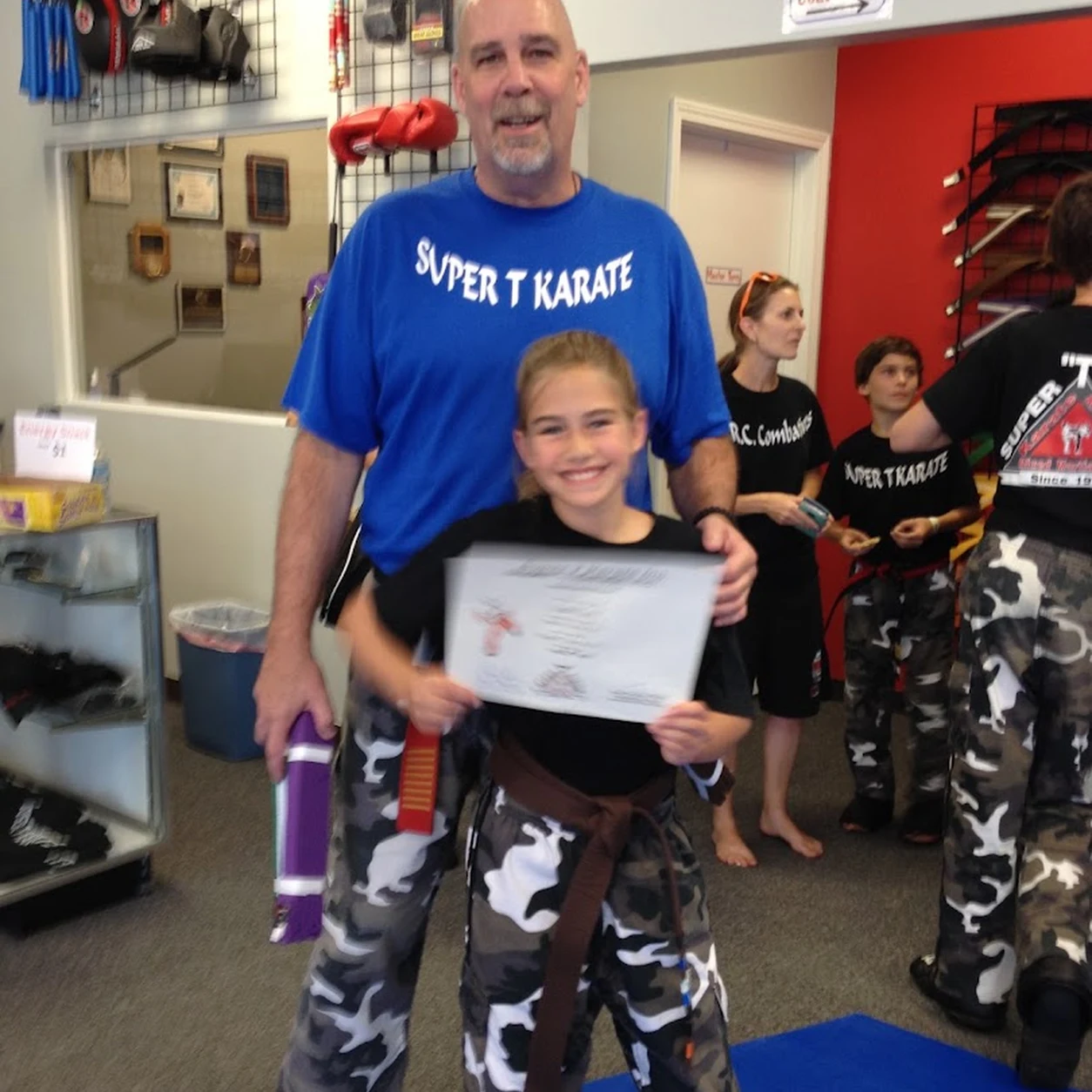 An instructor leading a Is Your Child class at Super T Karate in Grand Rapids